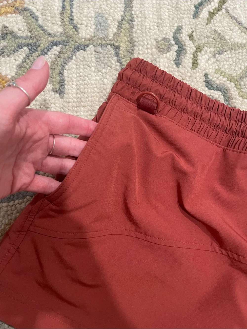 Old Navy Rust Red Athletic Skort with Drawcord Waist